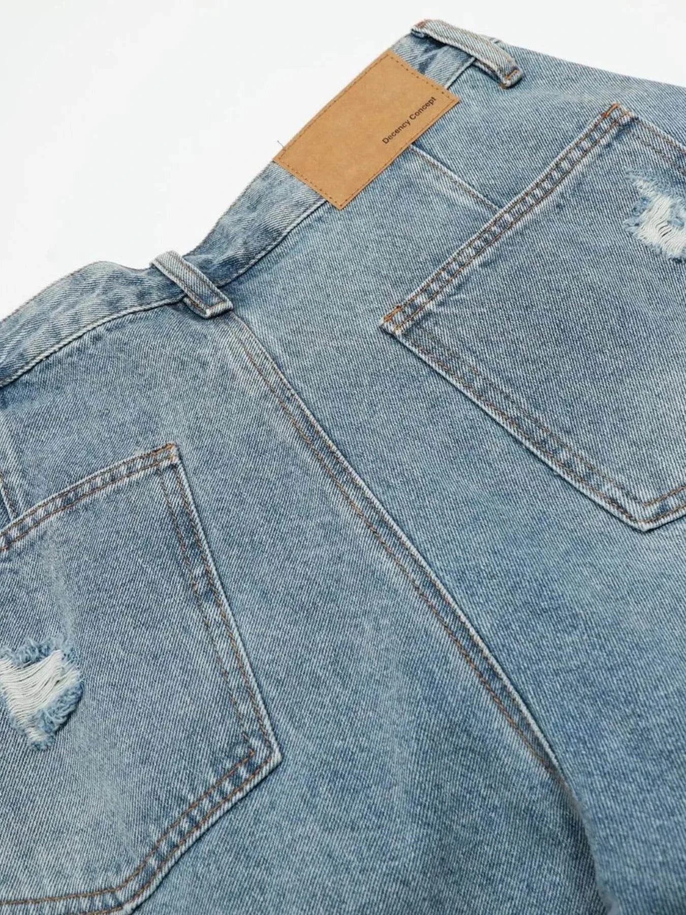 Men's Oversized Distressed Demin Shorts - Rosey's Creations