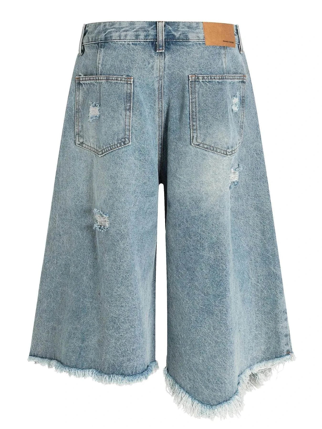 Men's Oversized Distressed Demin Shorts - Rosey's Creations
