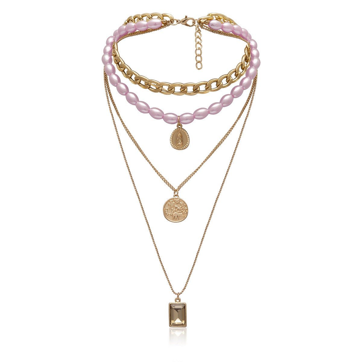 Multi-Layer Retro Portrait Jewellery Necklaces.