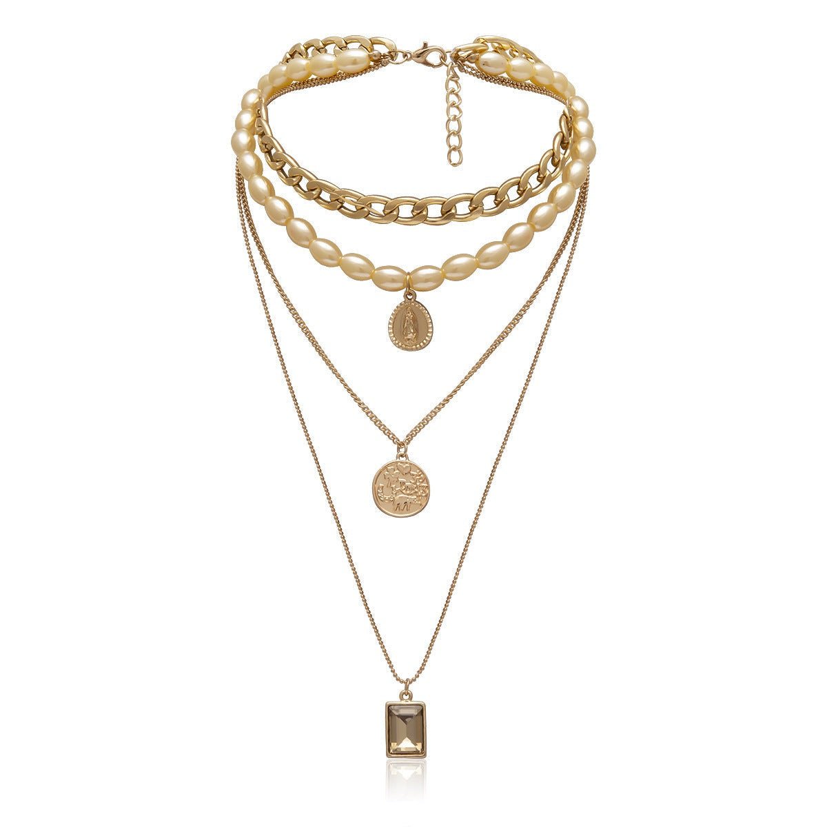 Multi-Layer Retro Portrait Jewellery Necklaces.