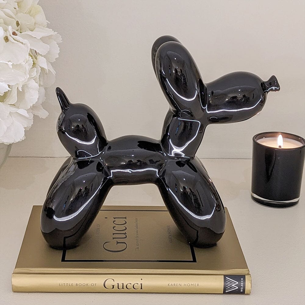 Patrice Black Standing Balloon Dog Ornament - Rosey's Creations