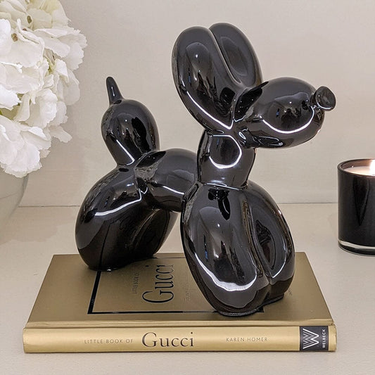 Patrice Black Standing Balloon Dog Ornament - Rosey's Creations