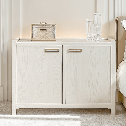 Soho Cream Oak Veneer 2 Door Sideboard.