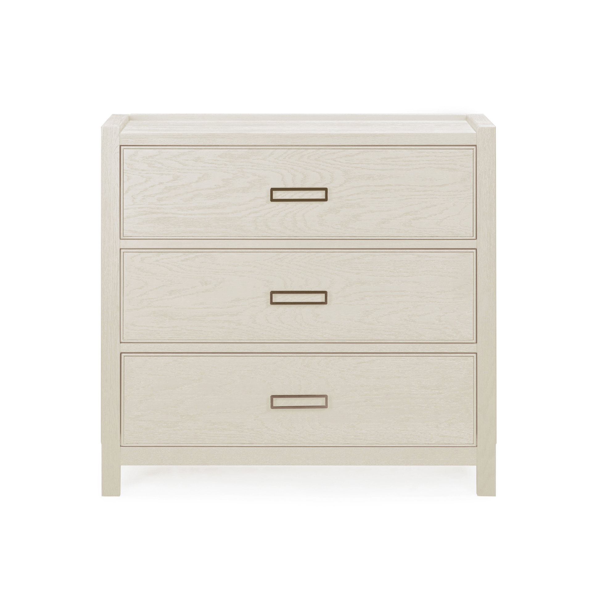 Soho Cream Oak Veneer 3 Drawer Chest.
