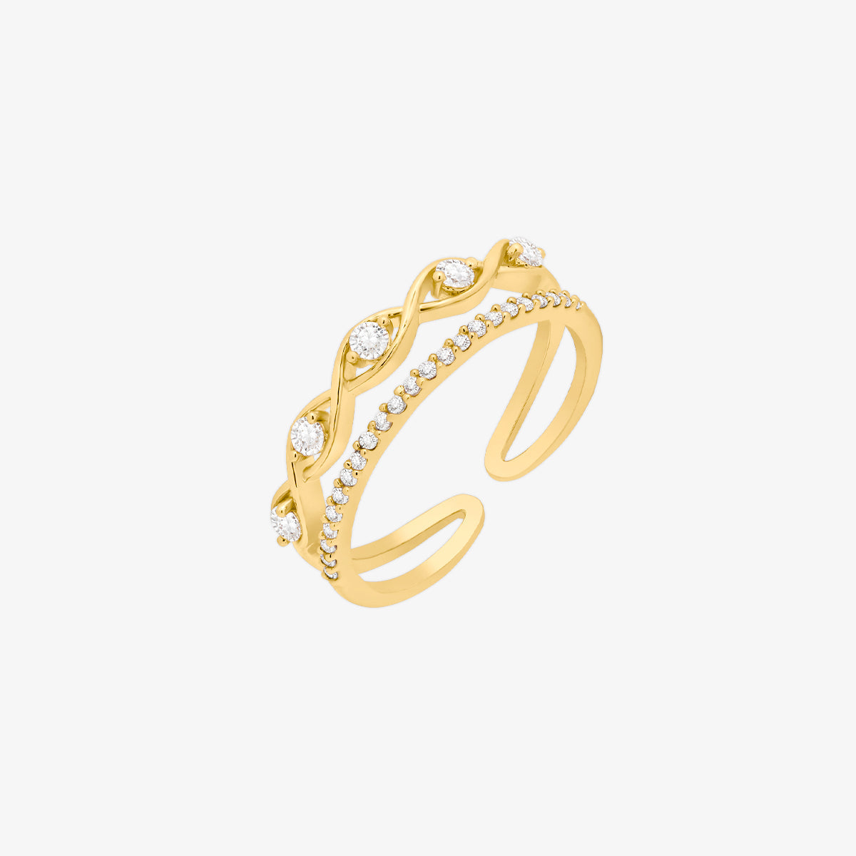 Five Cubic Layered Ring Nabi London