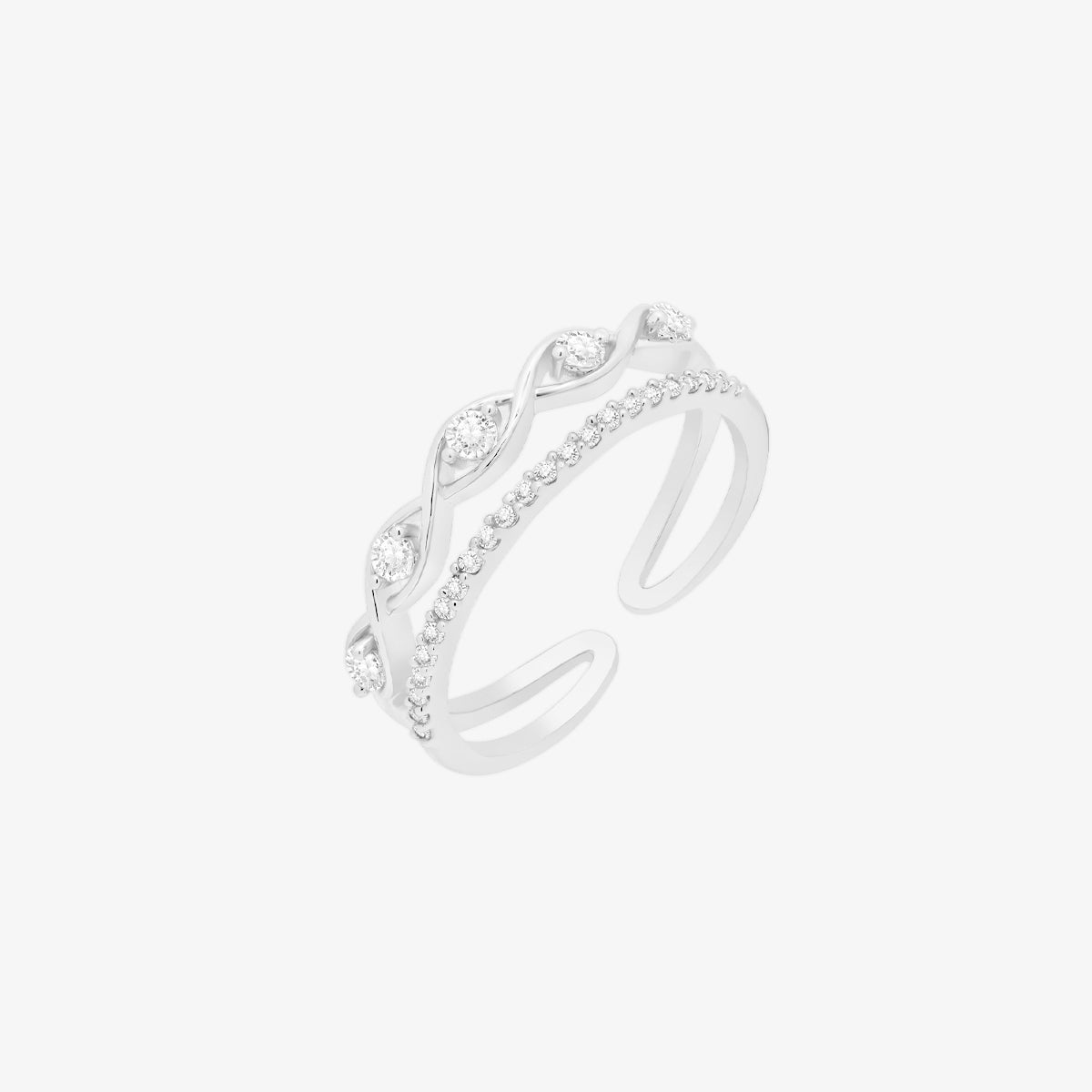 Five Cubic Layered Ring Nabi London