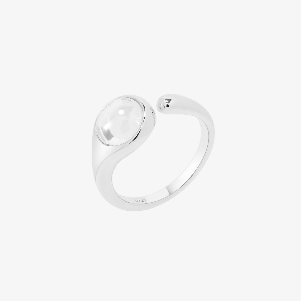 Clear Moonstone Ring Nabi London