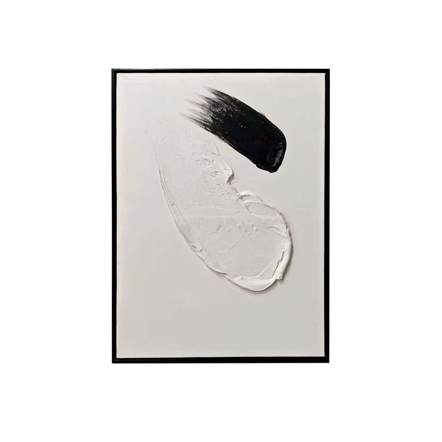 Regent Monochrome 3D Paint Stroke Effect Canvas Wall Art - I - Rosey's Creations