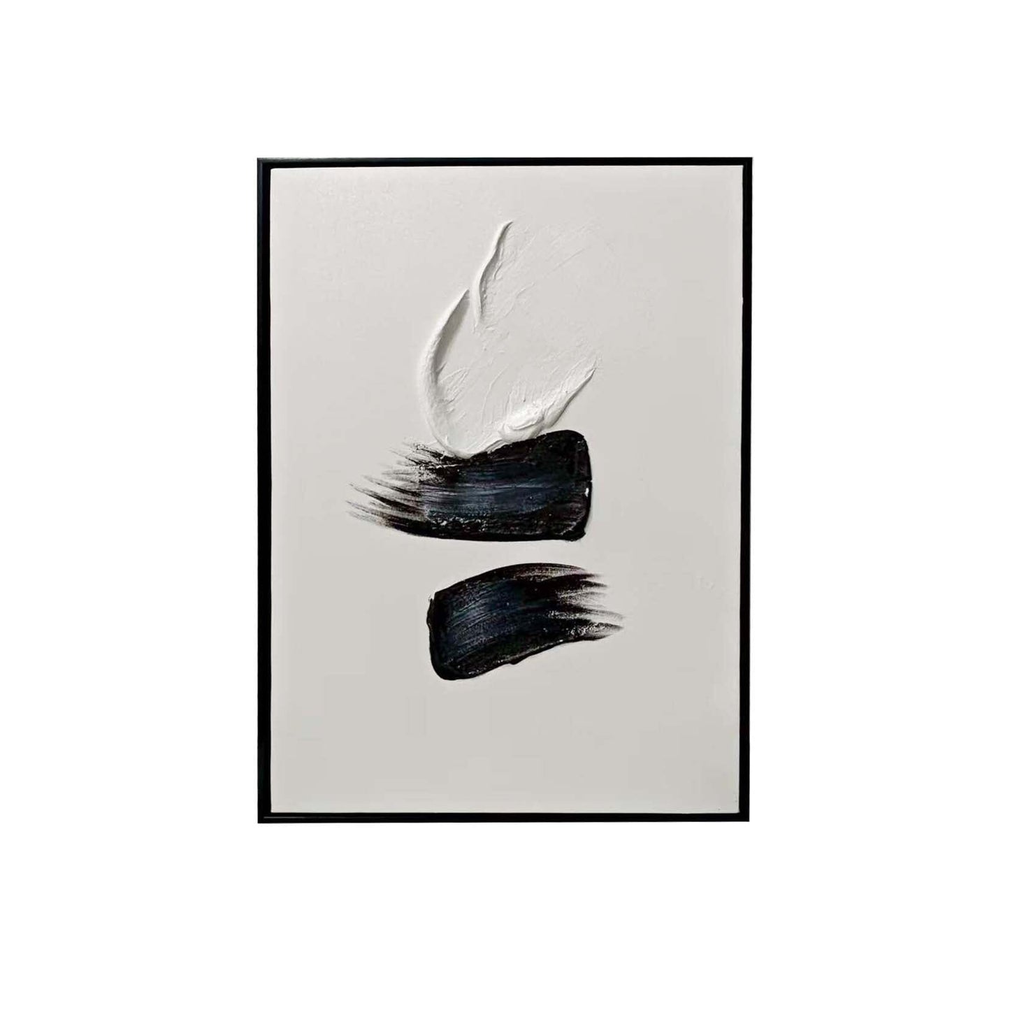 Regent Monochrome 3D Paint Stroke Effect Canvas Wall Art - II - Rosey's Creations