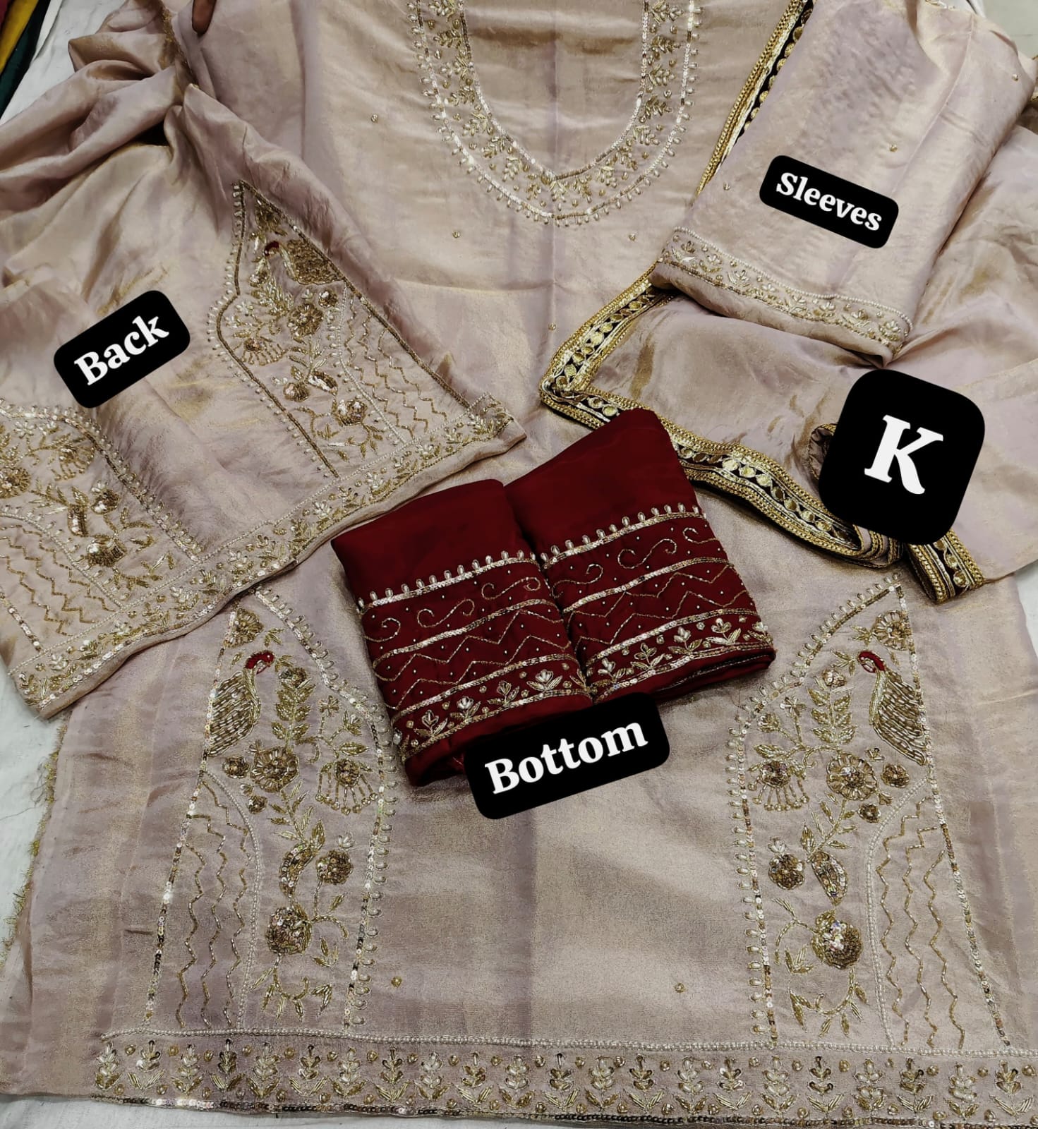 Punjabi suit Bridal wedding guest salwaar suit Rosey's Creations