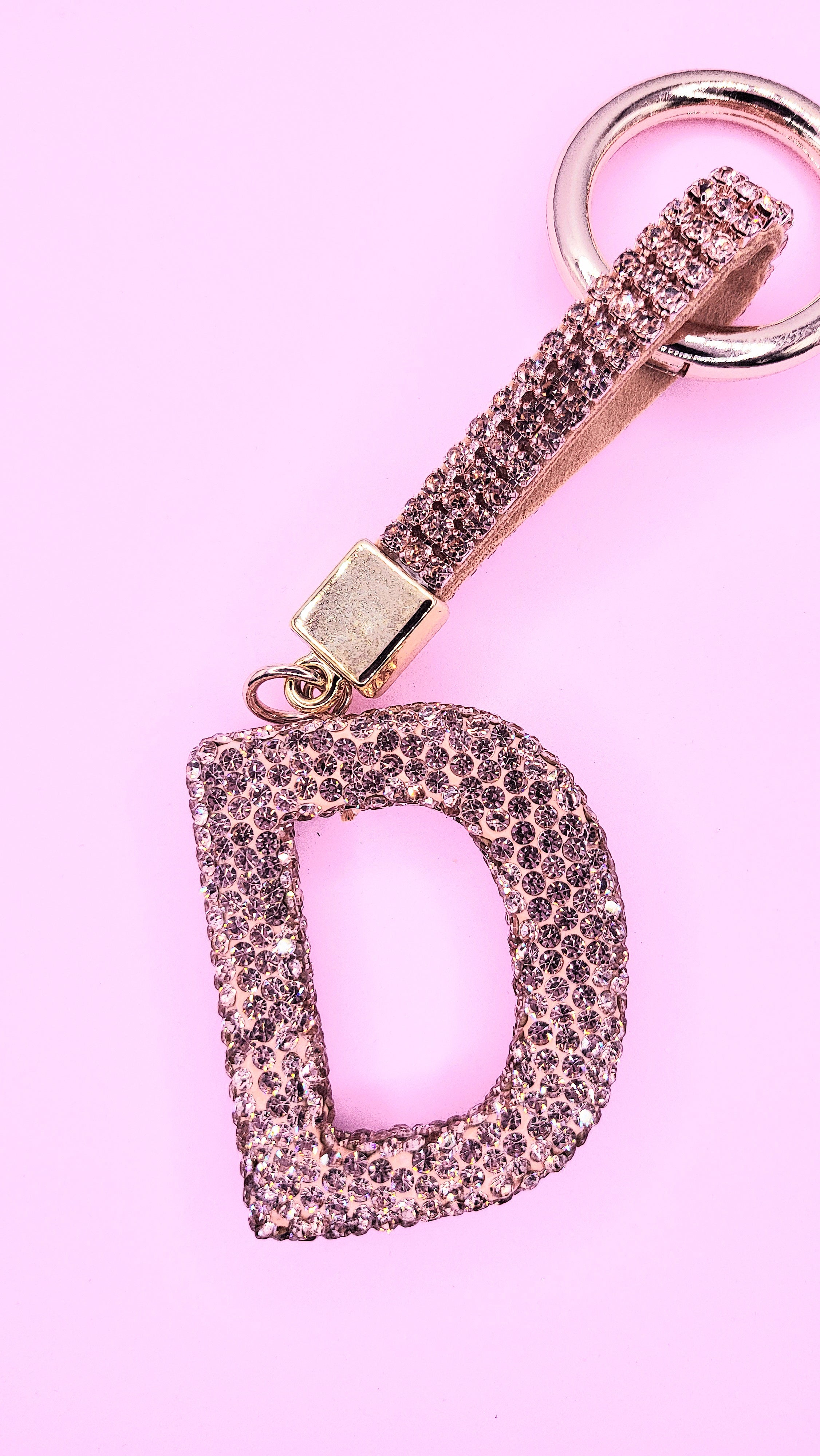 Rose Gold Crystal Initial Keyring - Personalised Gift | Rosey's Creations ARYA JEWELLERY WHOLESALE
