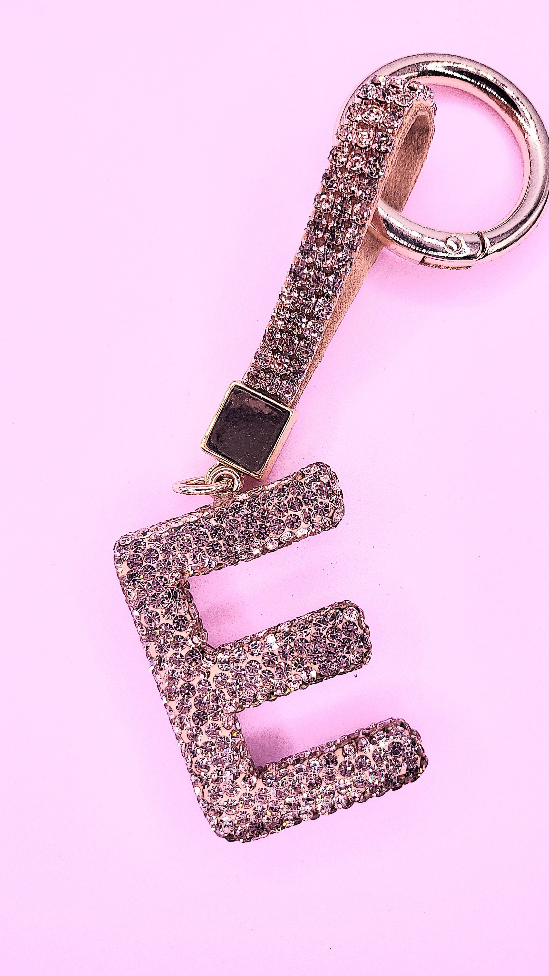 Rose Gold Crystal Initial Keyring - Personalised Gift | Rosey's Creations ARYA JEWELLERY WHOLESALE