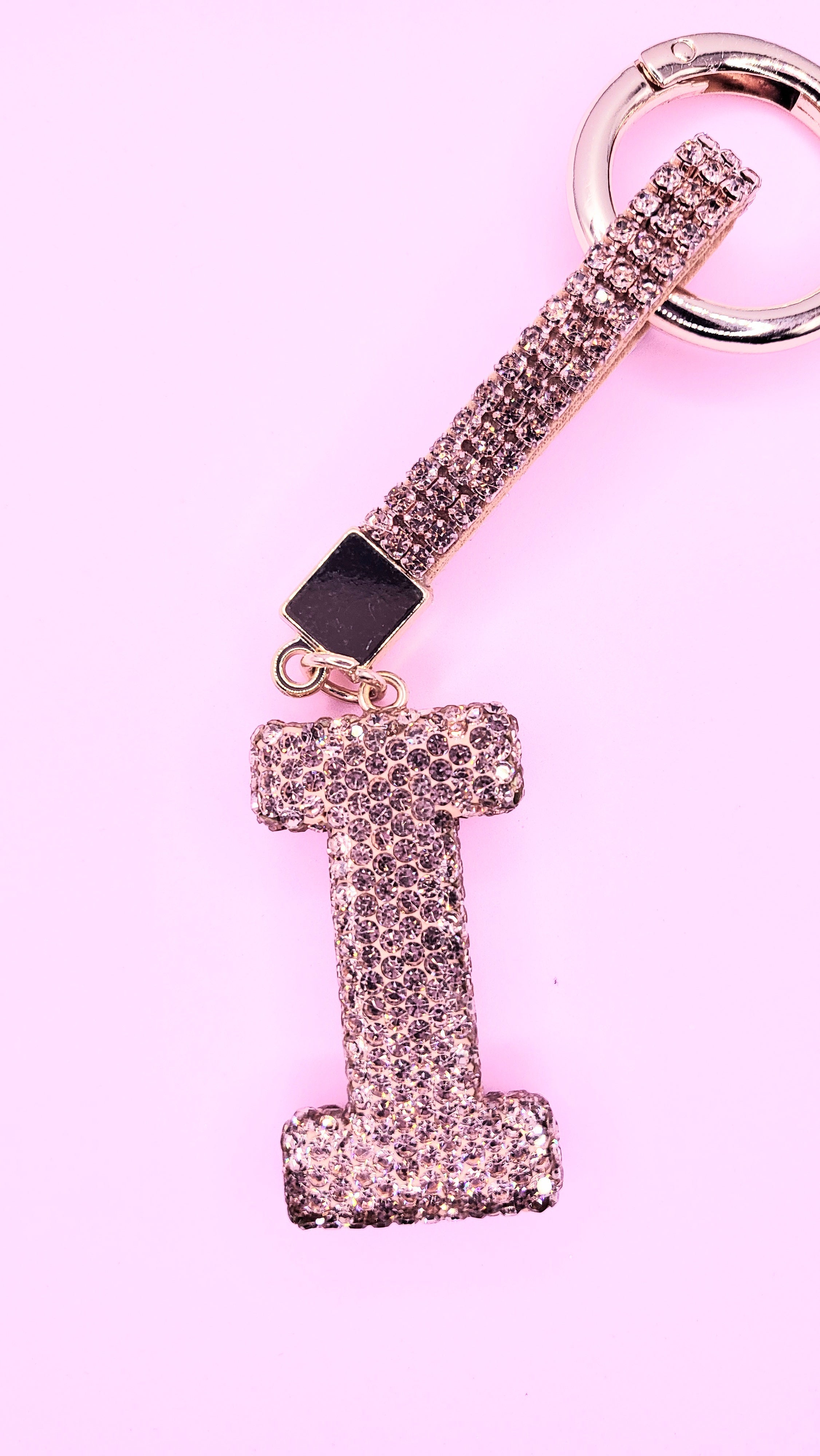 Rose Gold Crystal Initial Keyring - Personalised Gift | Rosey's Creations ARYA JEWELLERY WHOLESALE