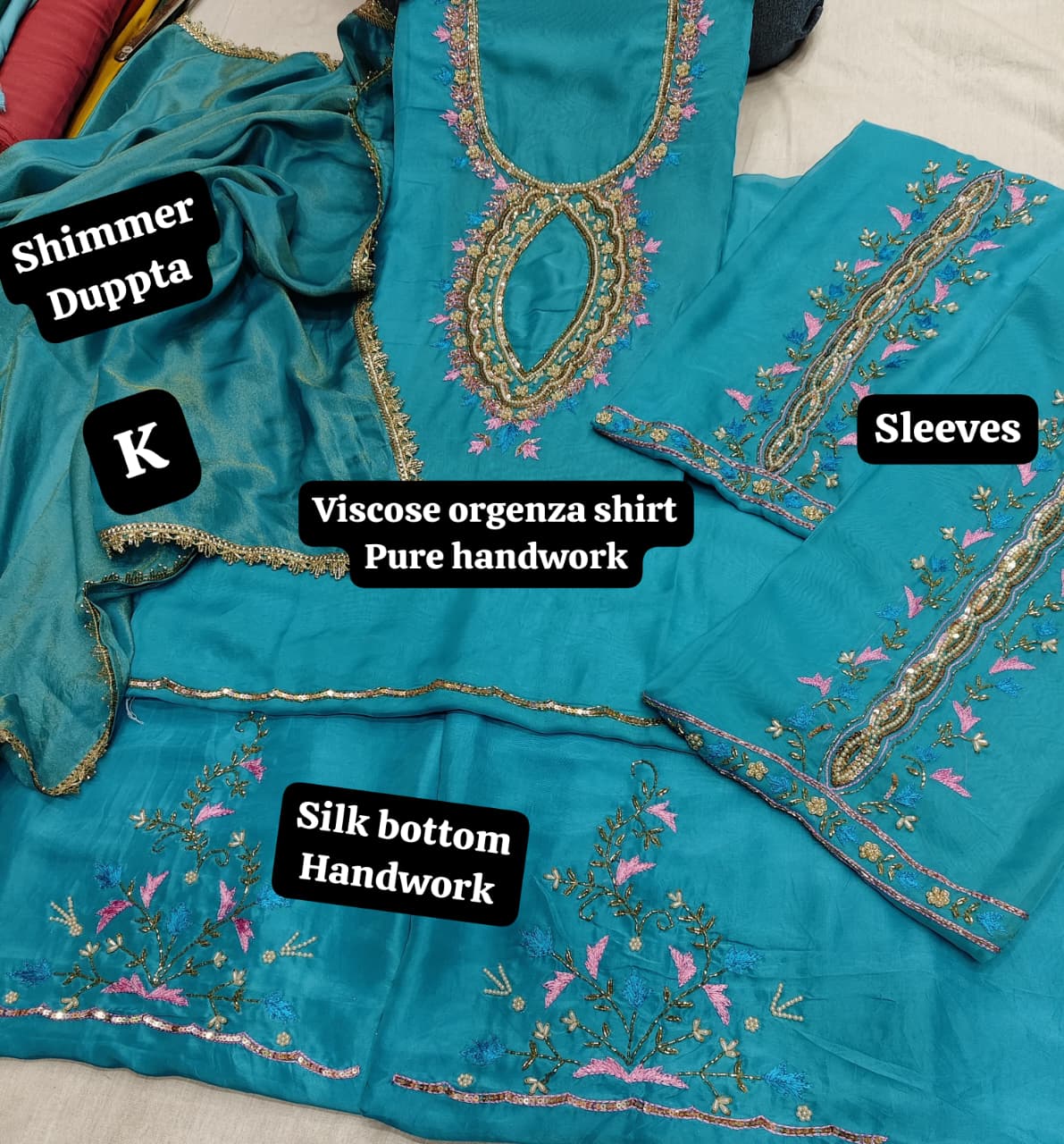 Punjabi salwaar suit unstitched wedding guest sharara customisation available Rosey's Creations