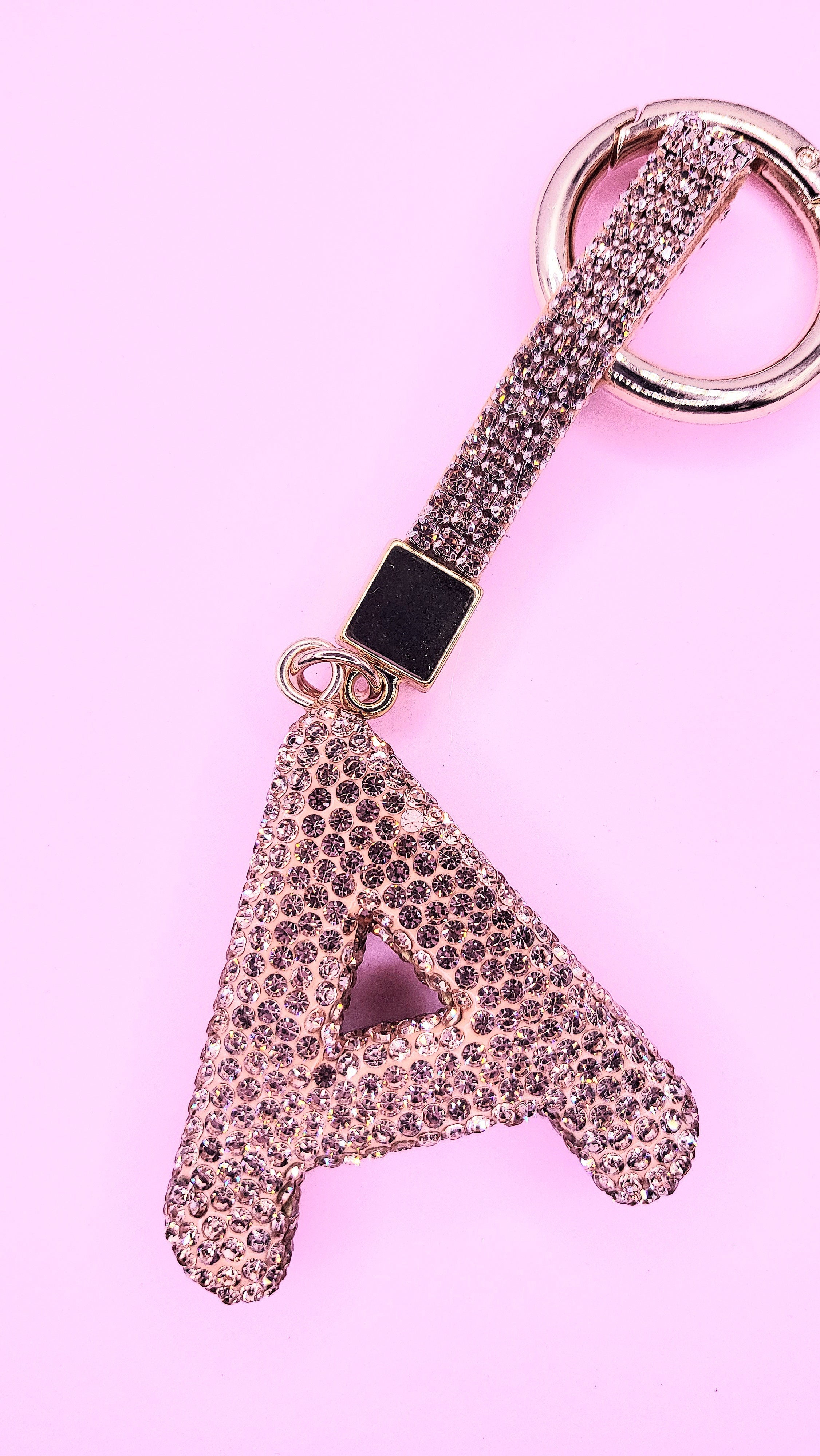Rose Gold Crystal Initial Keyring - Personalised Gift | Rosey's Creations ARYA JEWELLERY WHOLESALE