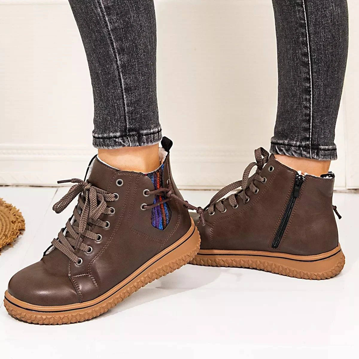 Round Toe Platform Boots - Rosey's Creations