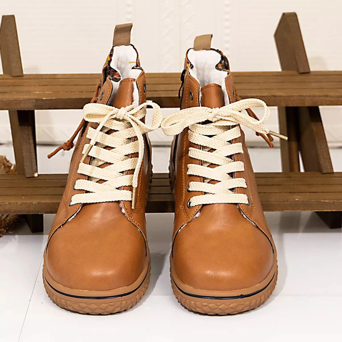 Round Toe Platform Boots - Rosey's Creations