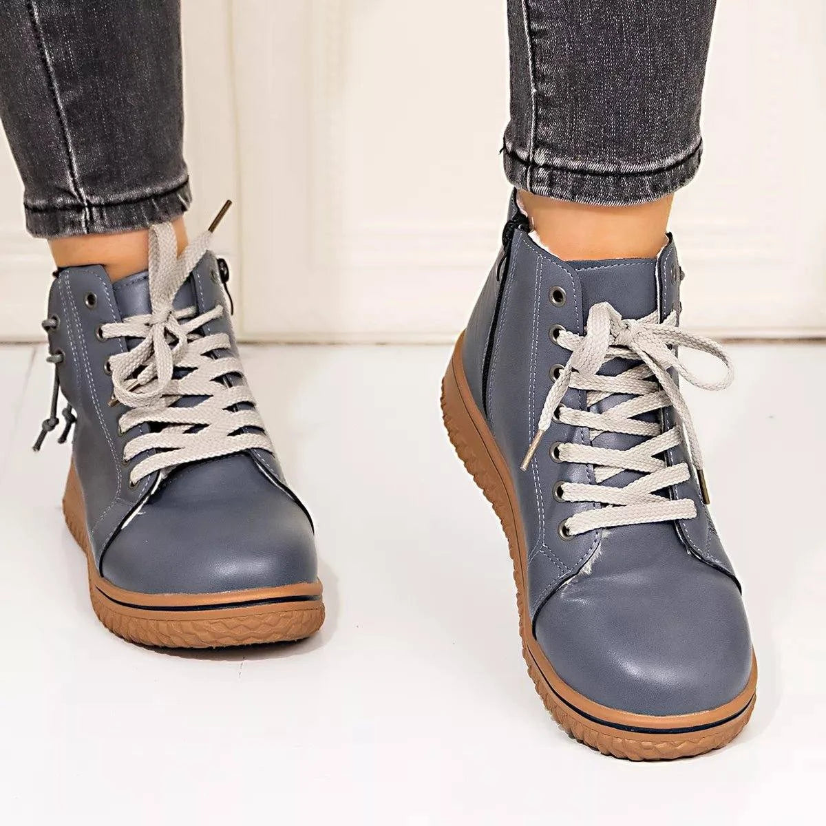 Round Toe Platform Boots - Rosey's Creations