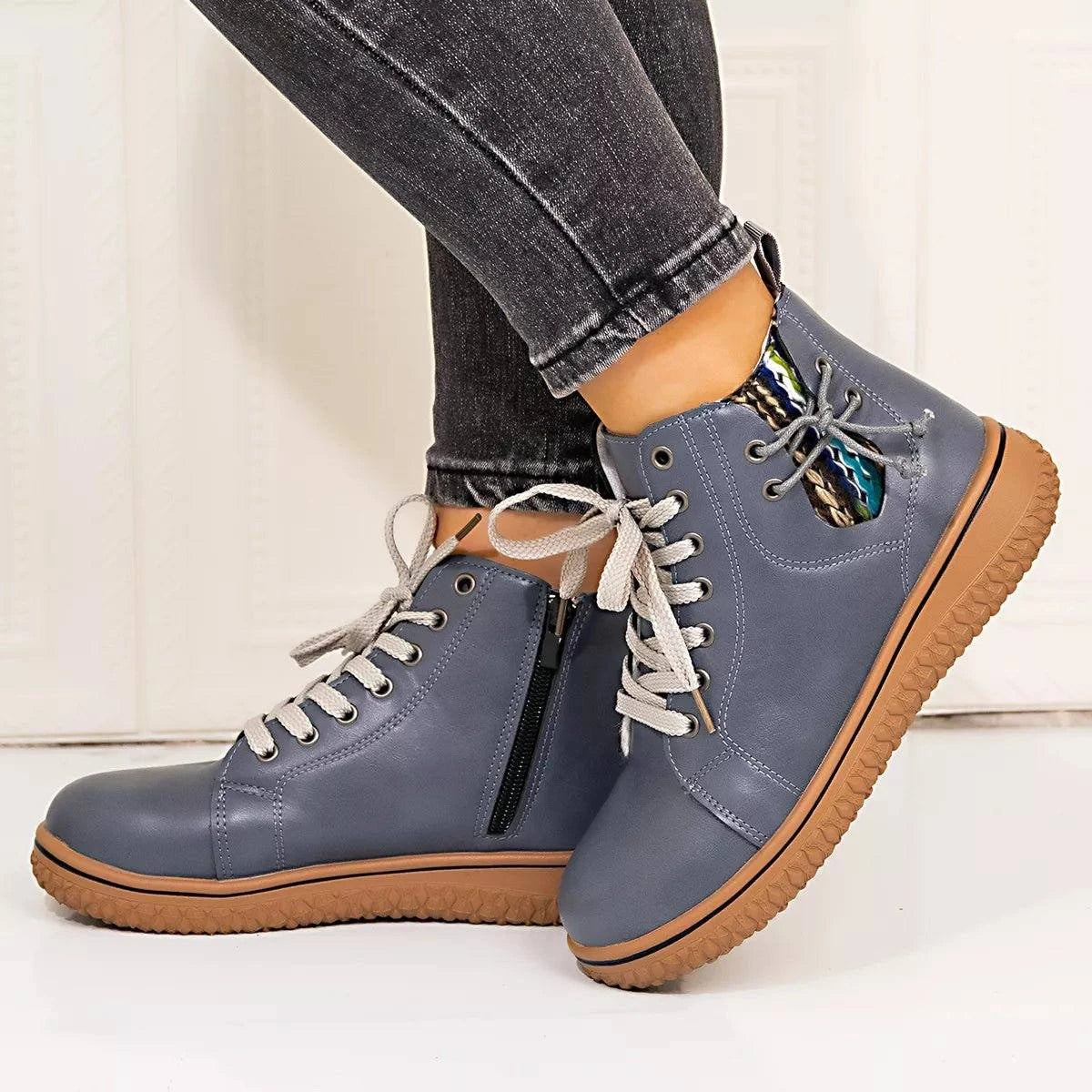 Round Toe Platform Boots - Rosey's Creations