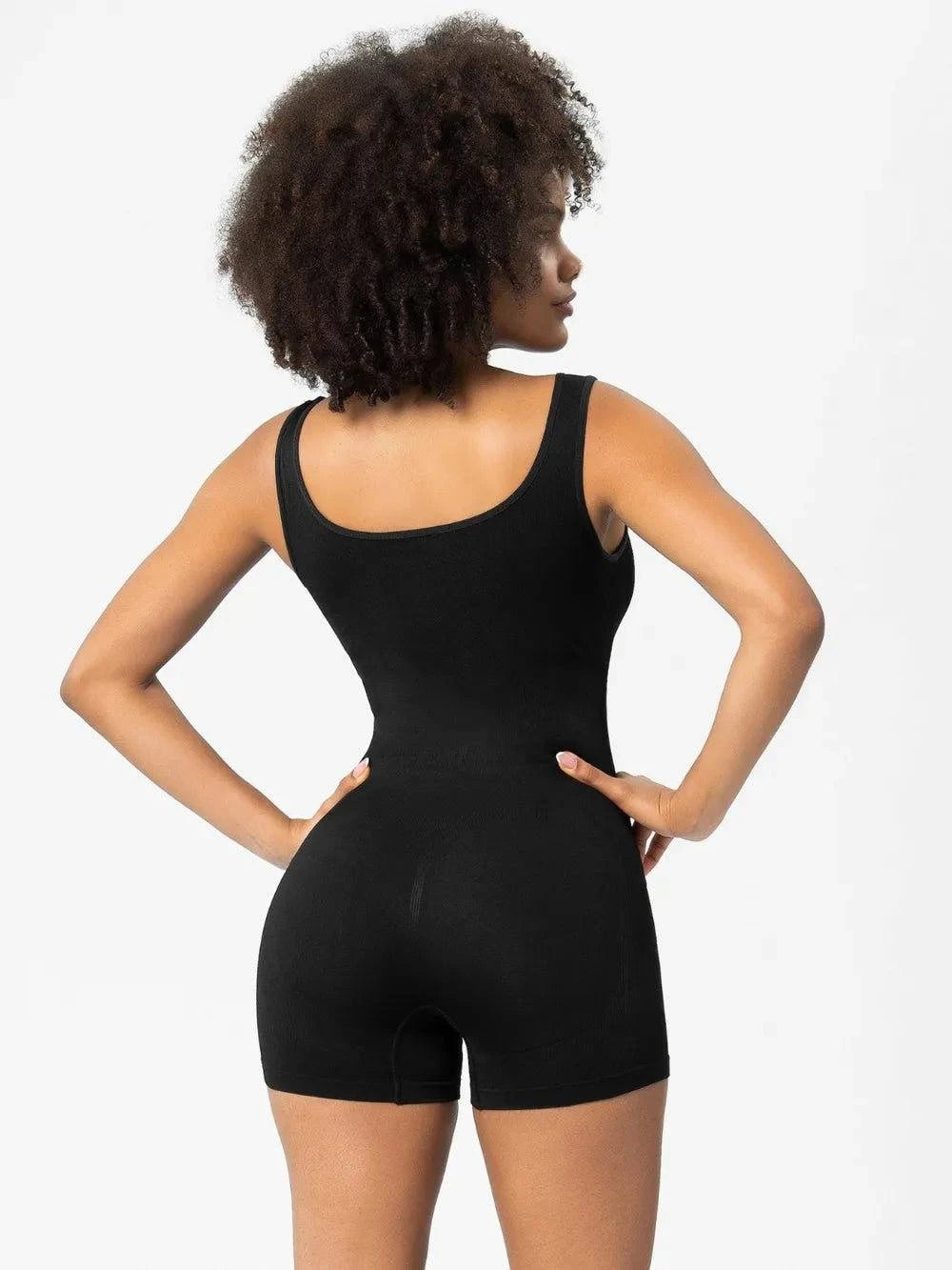 Scoop Neck Wide Strap Shaping Romper - Rosey's Creations