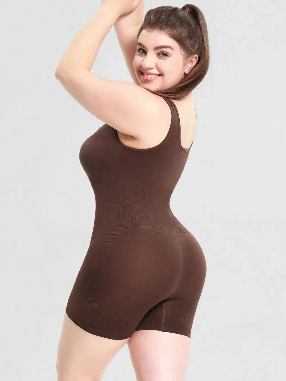 Scoop Neck Wide Strap Shaping Romper - Rosey's Creations