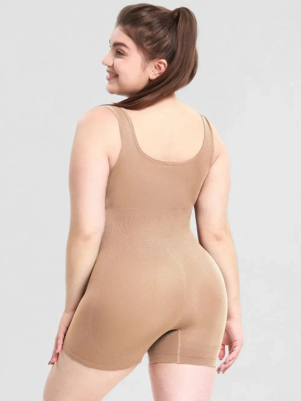 Scoop Neck Wide Strap Shaping Romper - Rosey's Creations