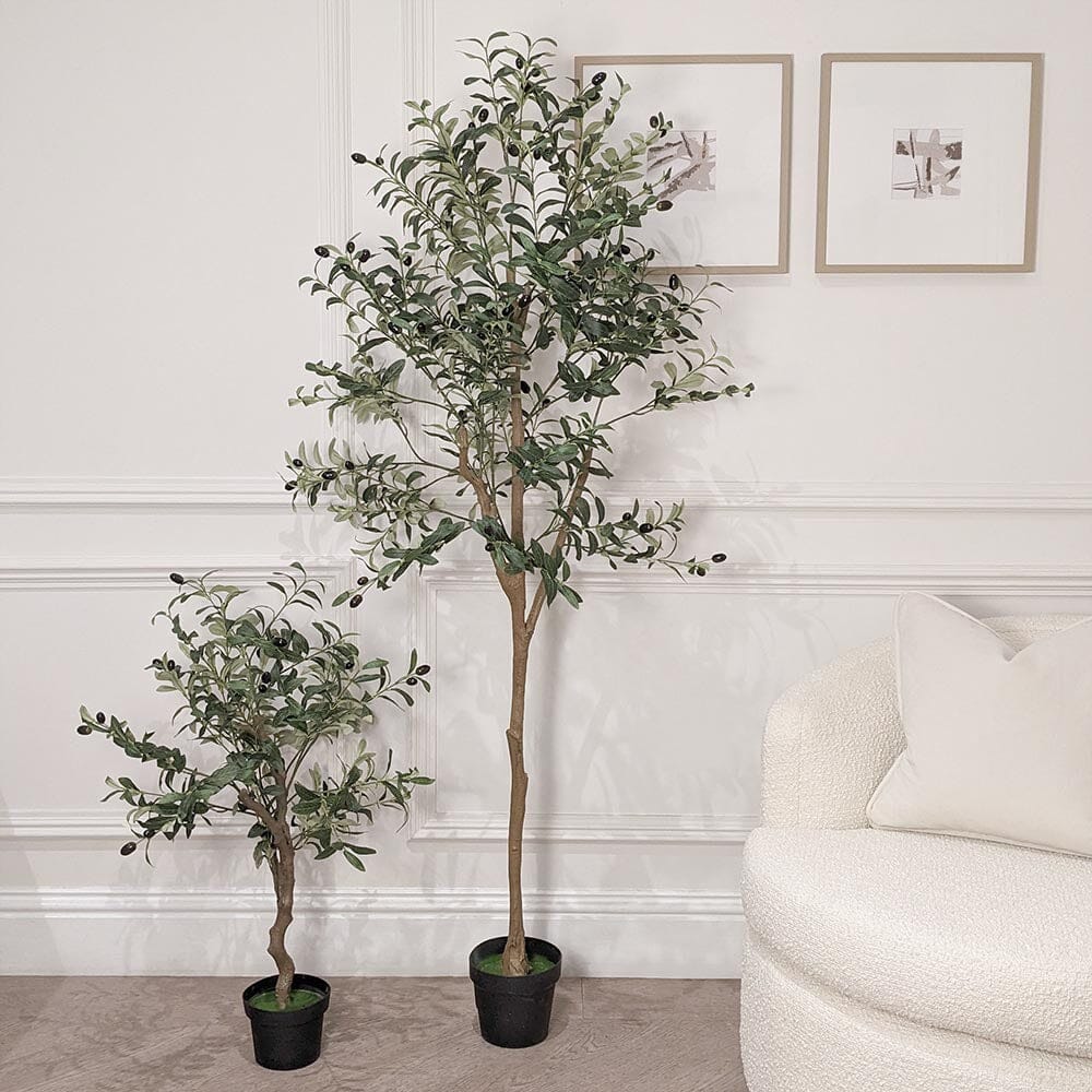Set of 2 Faux Potted Olive Trees - Rosey's Creations
