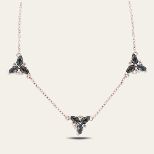 Silver Topaz Necklace - Galene Dainty London