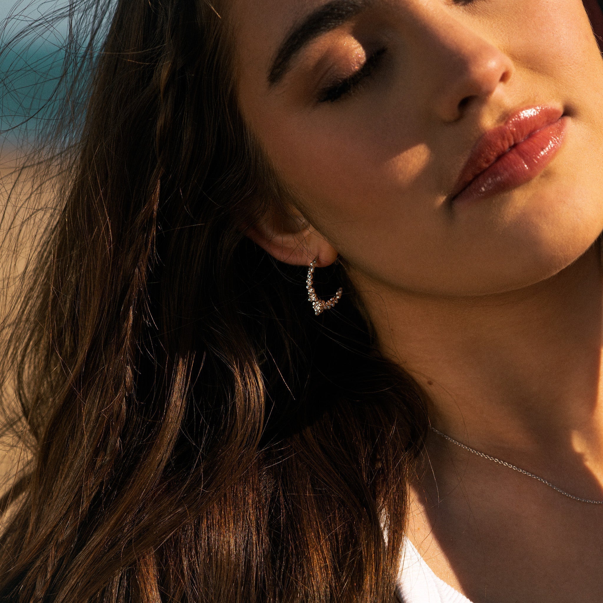 Silver Nyx Hoops Dainty London