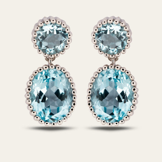Silver Sky Blue Topaz Aurelia Earrings.