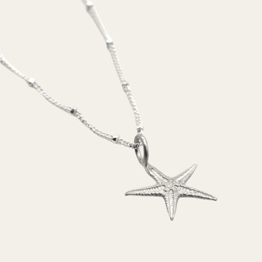 Dainty Silver Starfish Necklace Dainty London