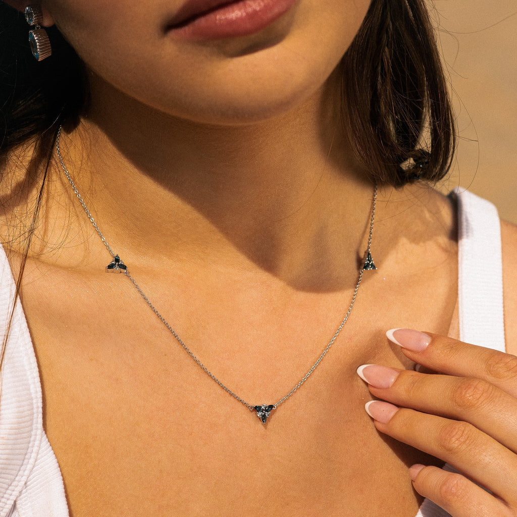Silver Topaz Necklace - Galene Dainty London