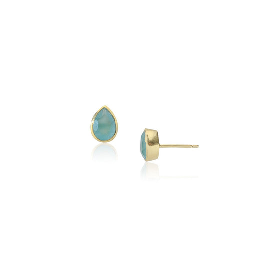 Simi Gemstone Studs with Pariba Onyx.