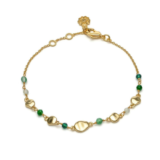 Sofia Nugget Bracelet  Green Hydro, Green Jade, Prehnite & Green Aventurine.