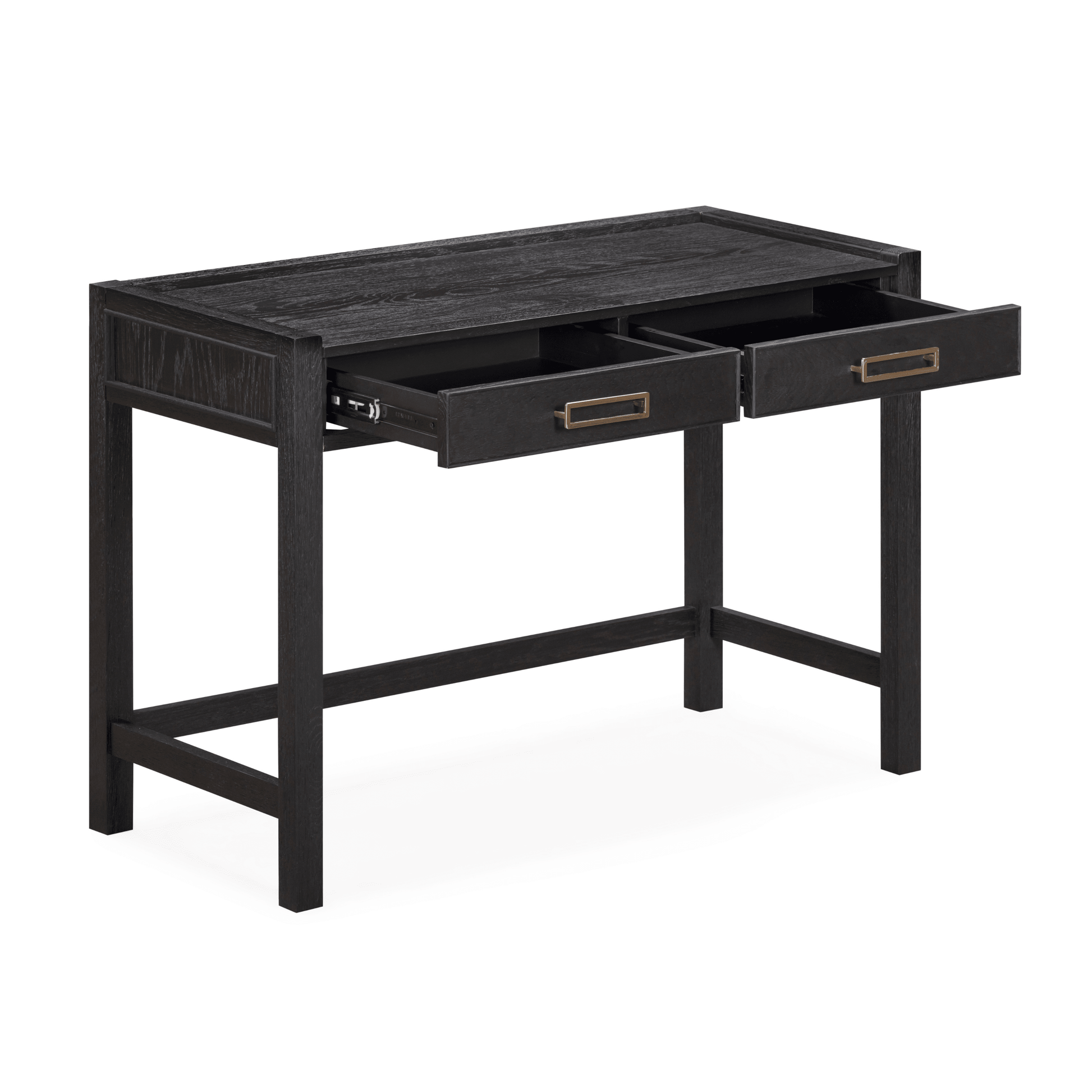 Soho Black Oak Veneer 2 Drawer Dressing Table.