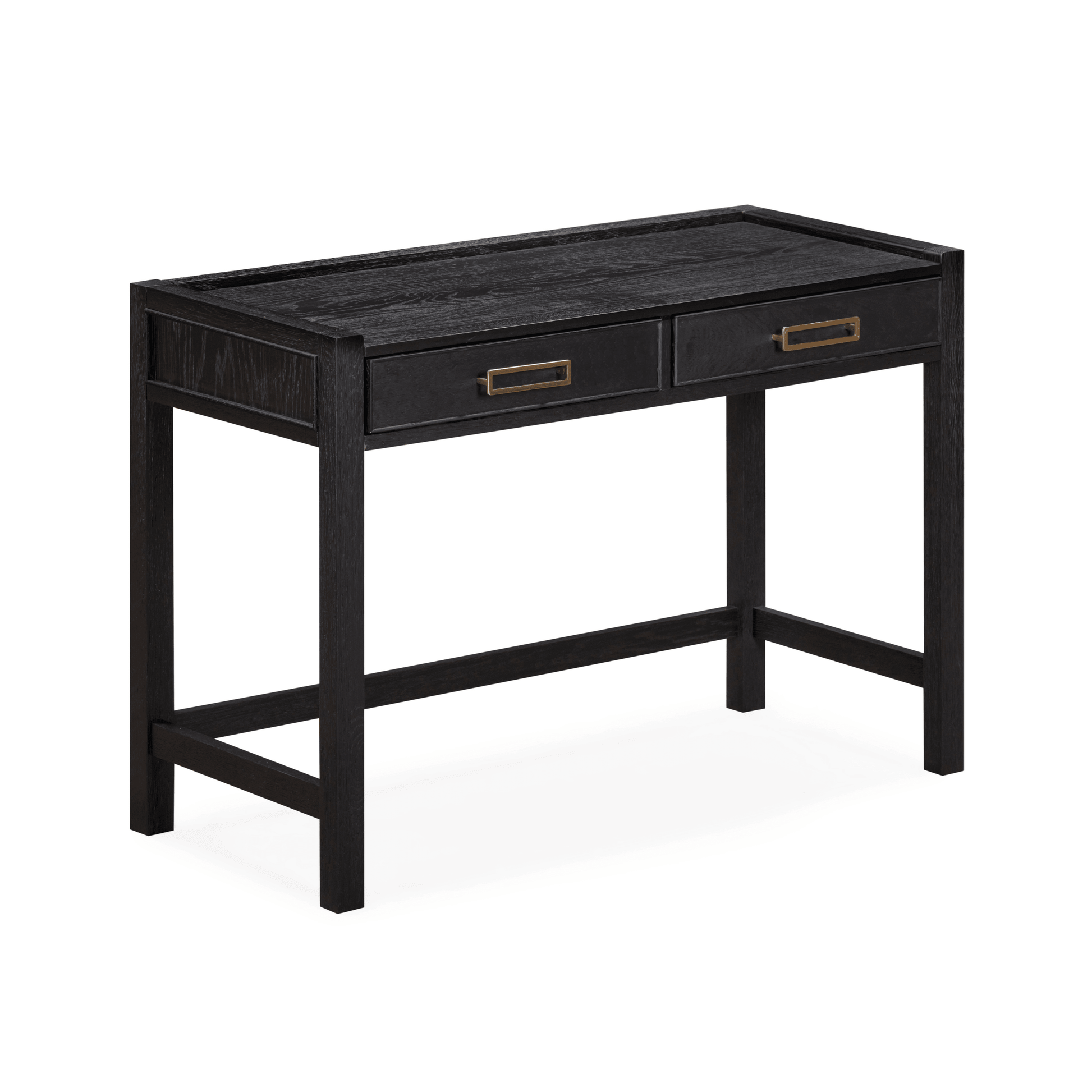 Soho Black Oak Veneer 2 Drawer Dressing Table.