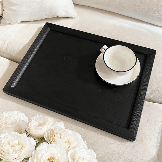 Soho Black Oak Veneer Sofa Table.