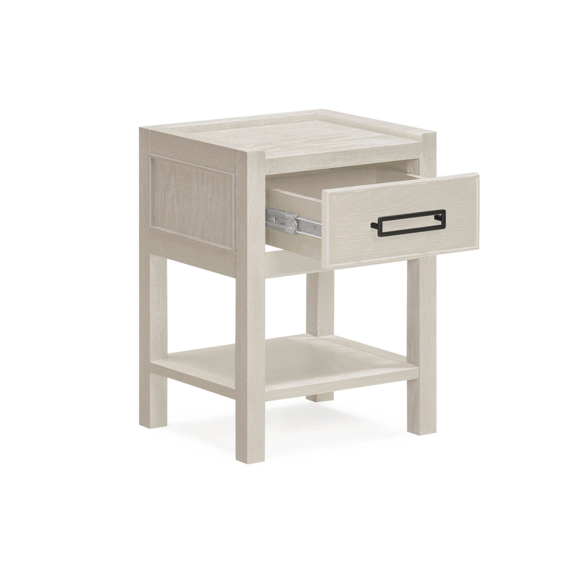 Soho Cream Oak Veneer 1 Drawer Bedside Table.
