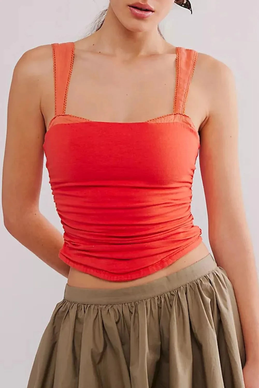 Square Neck Wide Strap Cami - Rosey's Creations