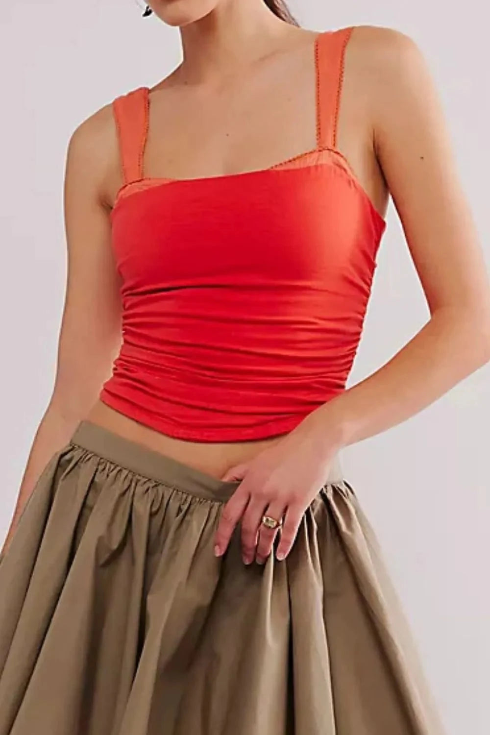 Square Neck Wide Strap Cami - Rosey's Creations