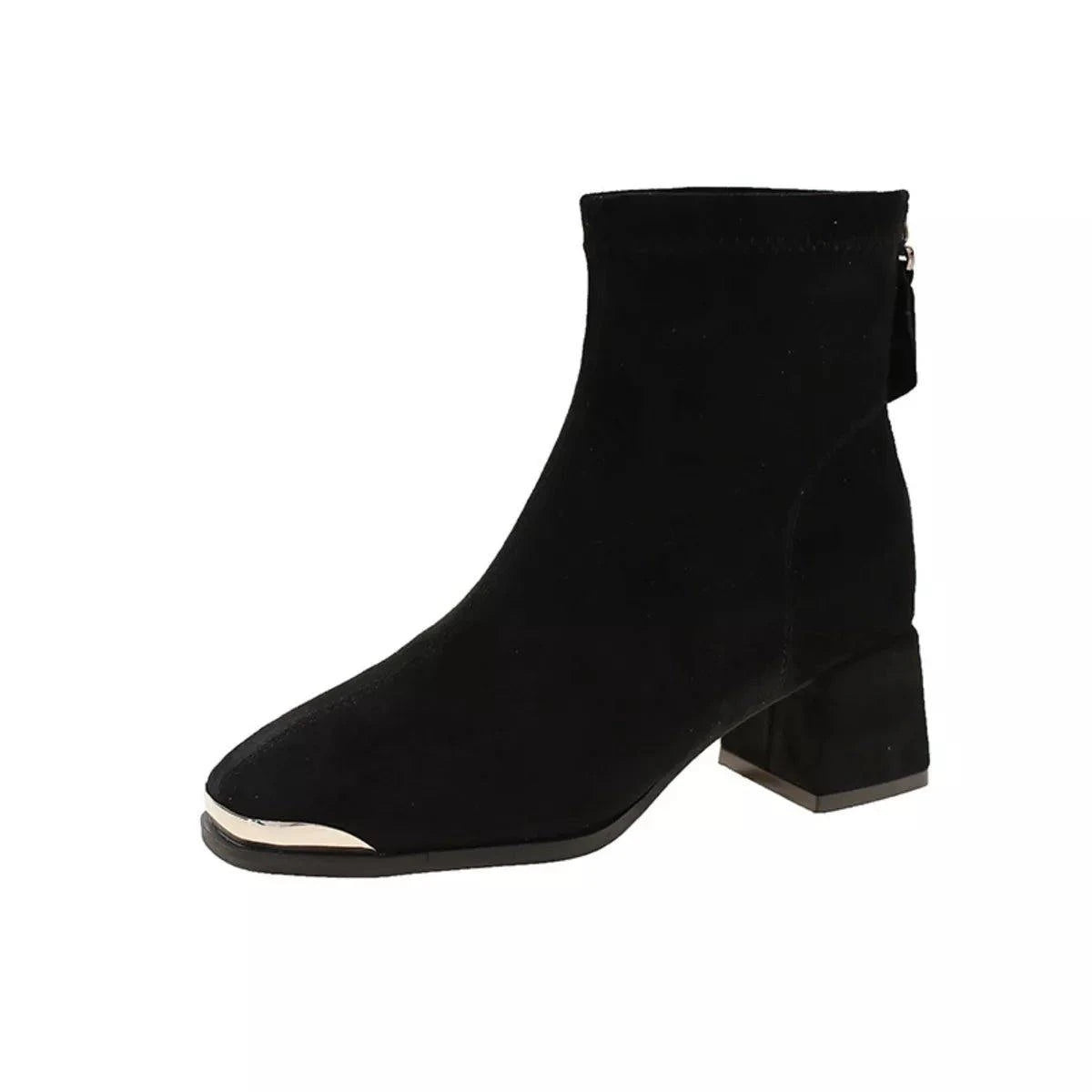 Square Toe Block Heels Boots - Rosey's Creations