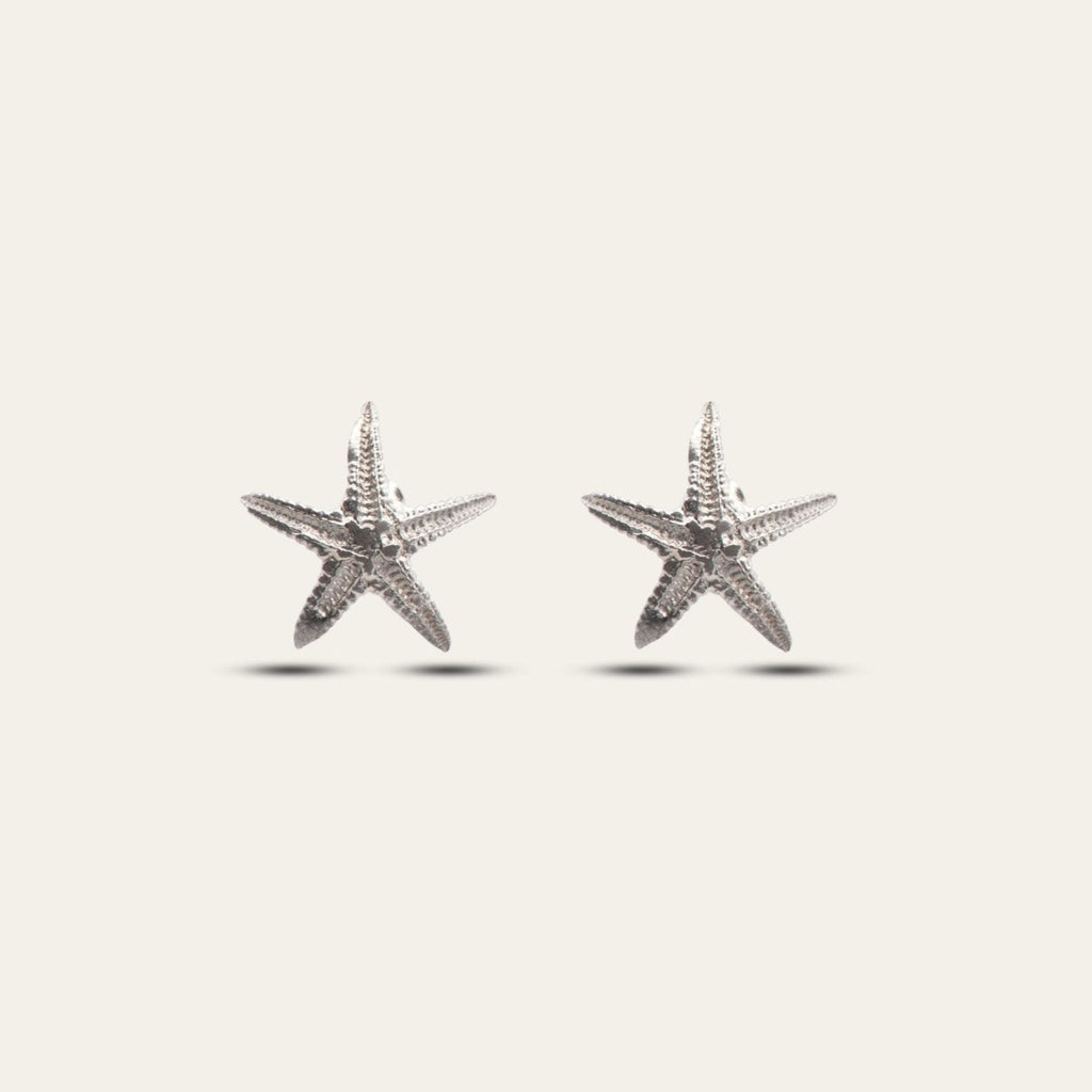 Dainty Silver Starfish Studs Dainty London
