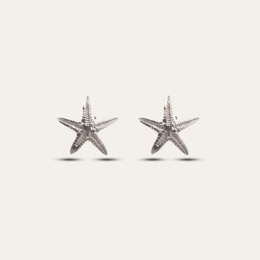 Dainty Silver Starfish Studs Dainty London