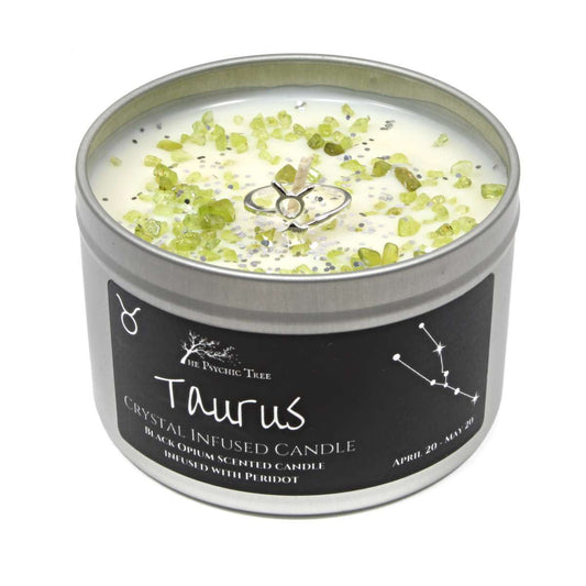Taurus - Crystal & Jewellery Scented Zodiac Candle.