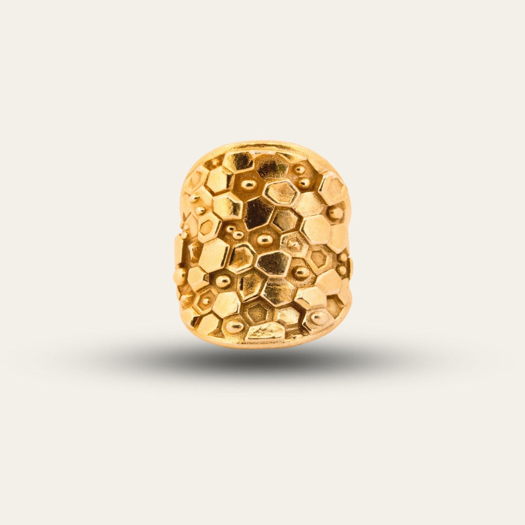 Gold Statement Saddle Ring - Hemera Dainty London