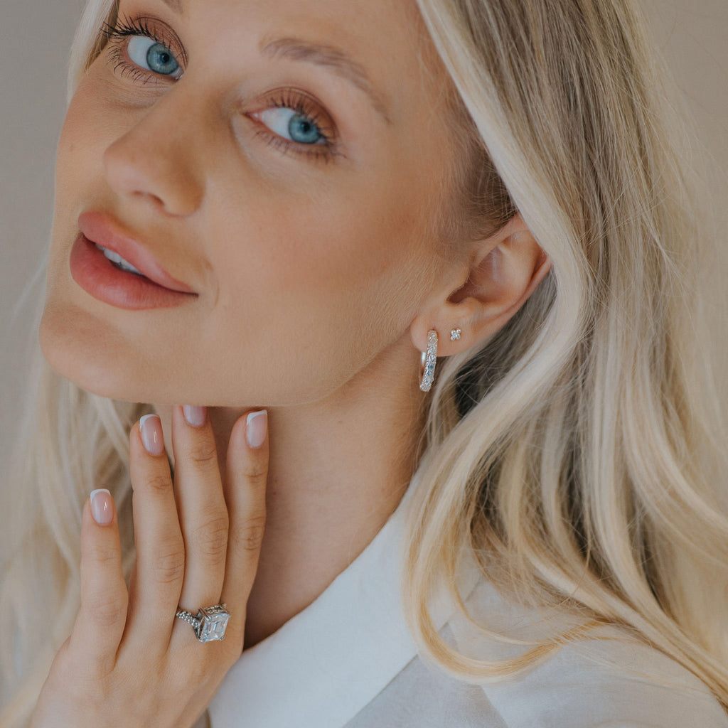 The Silver Hebe Hoops Dainty London
