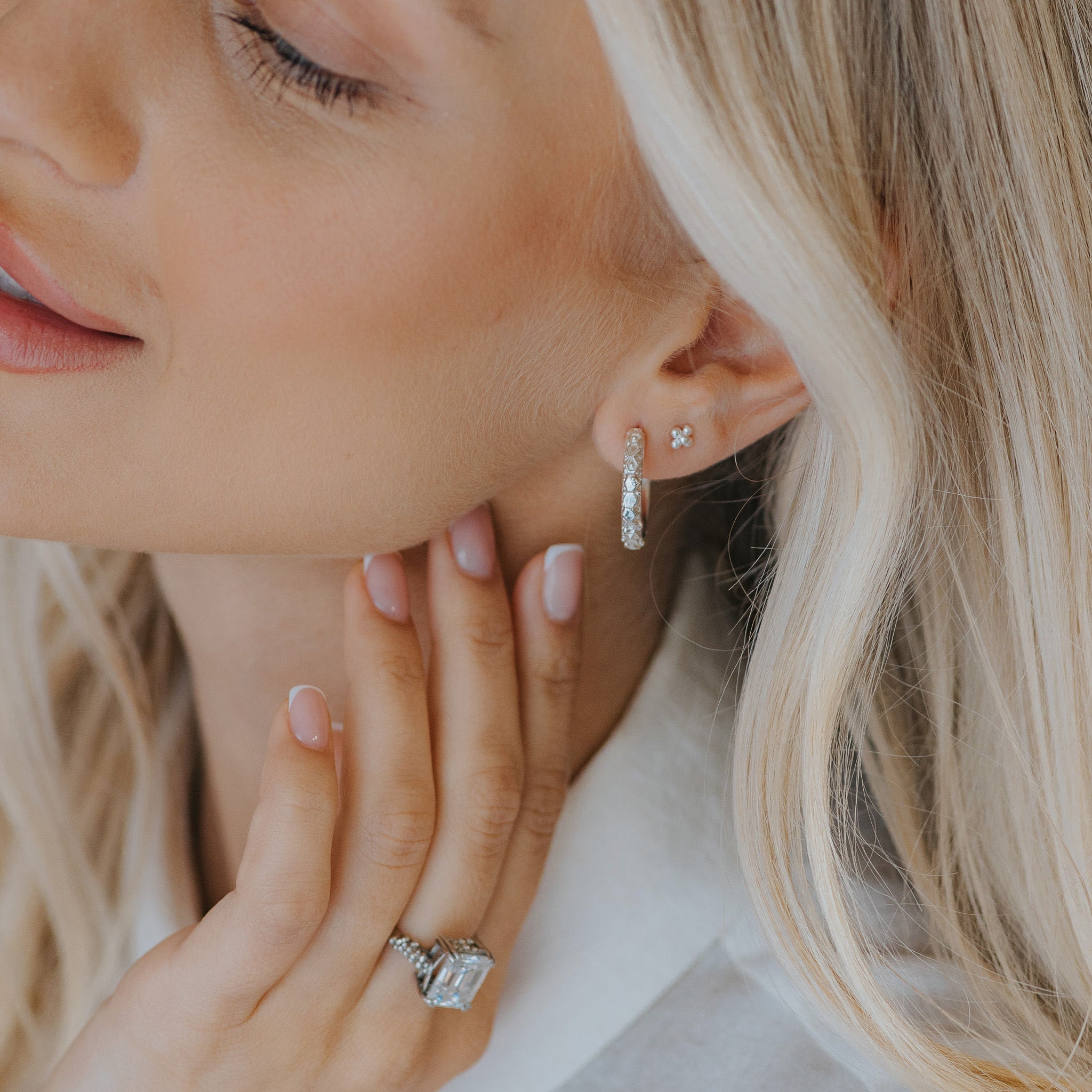 The Silver Hebe Hoops Dainty London