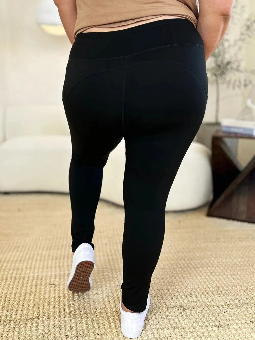 Wide Waistband Sports Leggings - Rosey's Creations