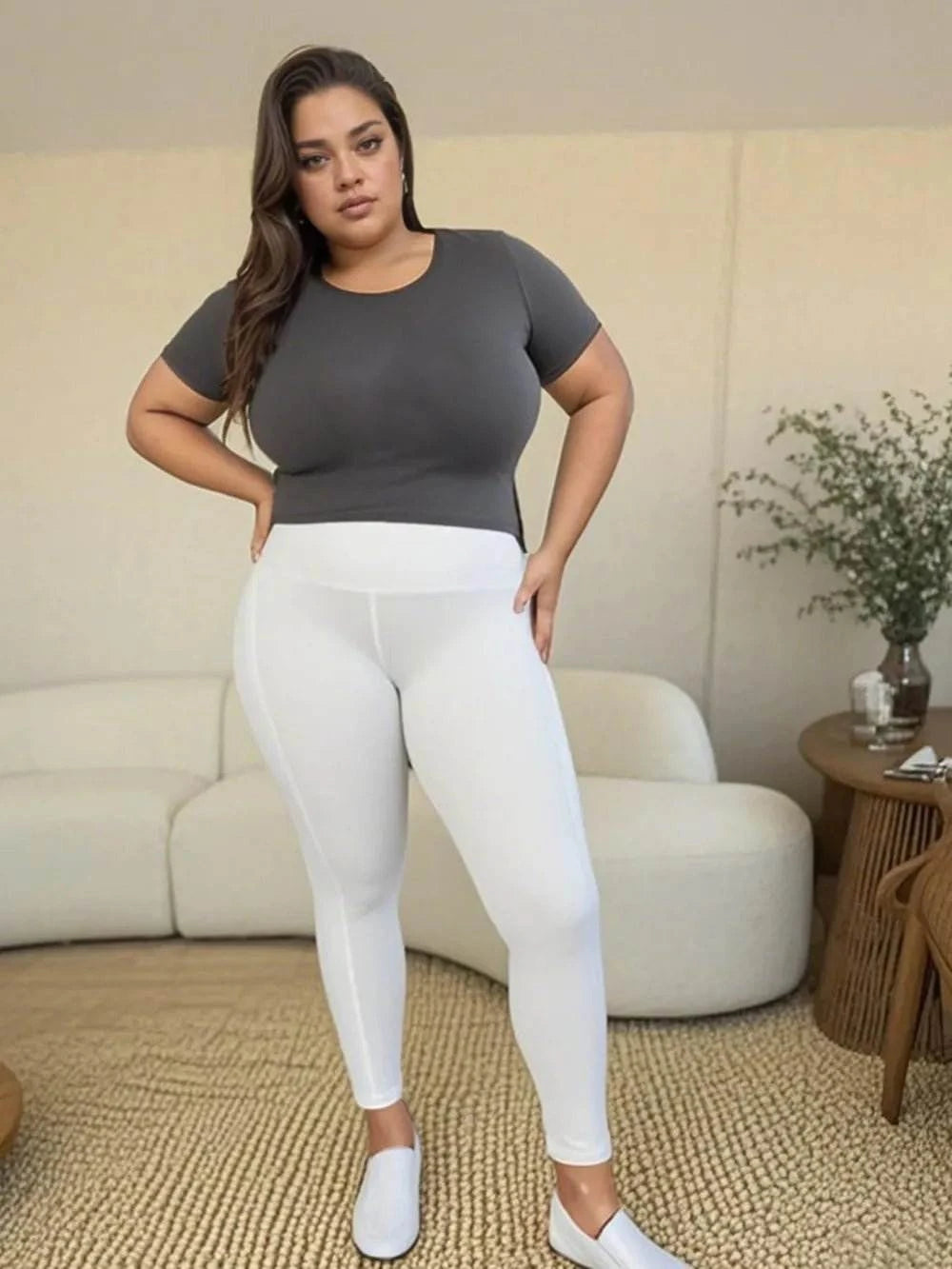 Wide Waistband Sports Leggings - Rosey's Creations