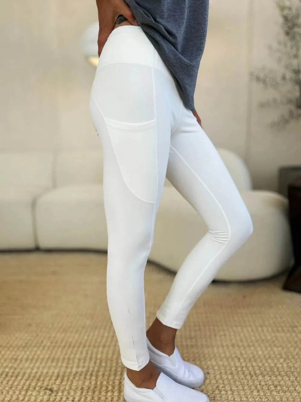 Wide Waistband Sports Leggings - Rosey's Creations